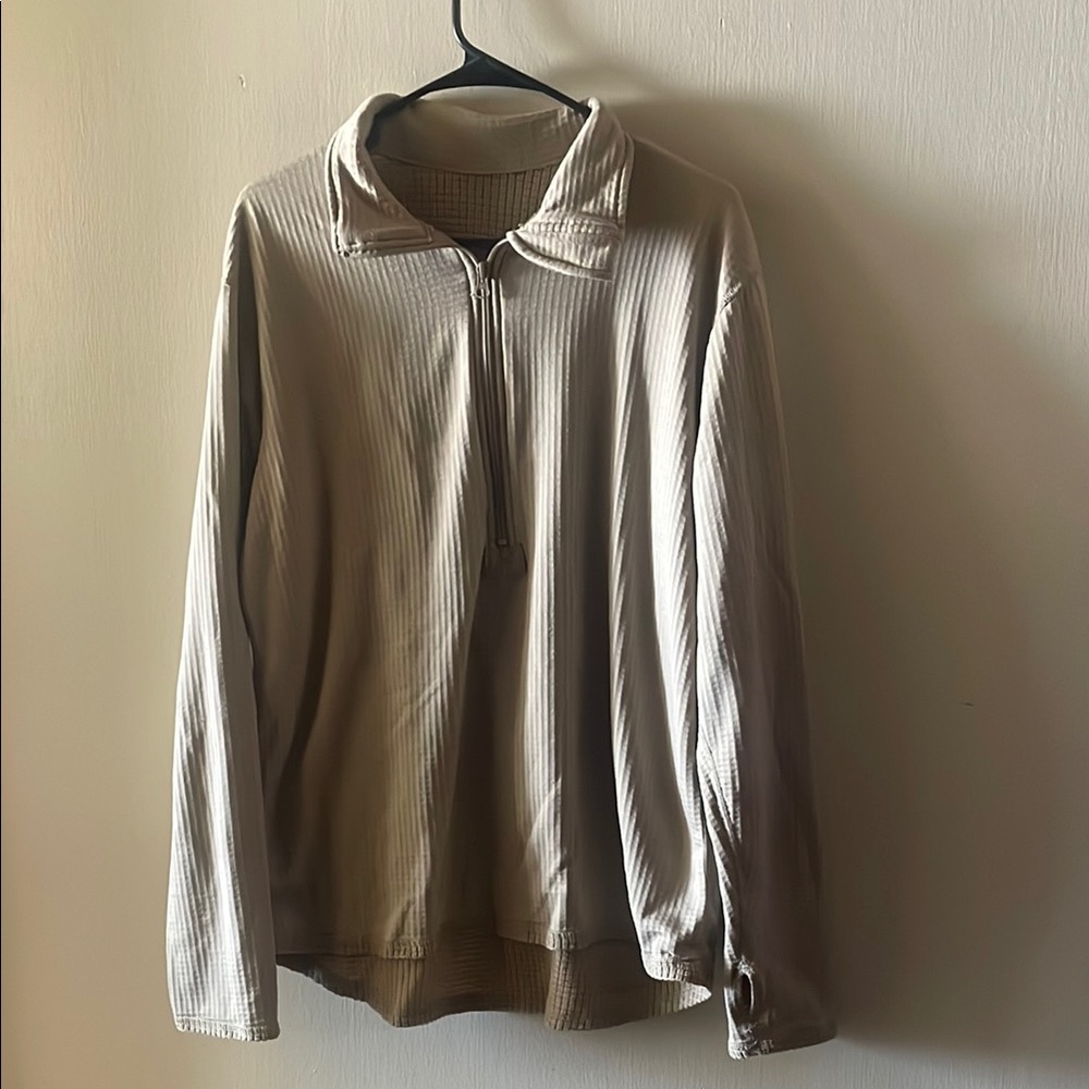 Men's Beige Lightweight Shirt Jacket